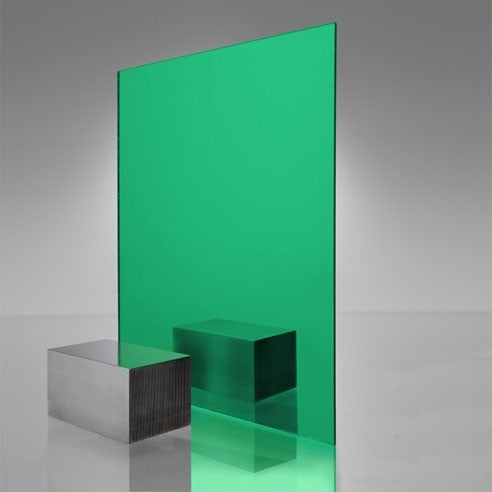 A4 Green Coloured Mirror Acrylic Sheet | 420mm x 297mm x 3mm | Perspex | Panel | Plexiglass