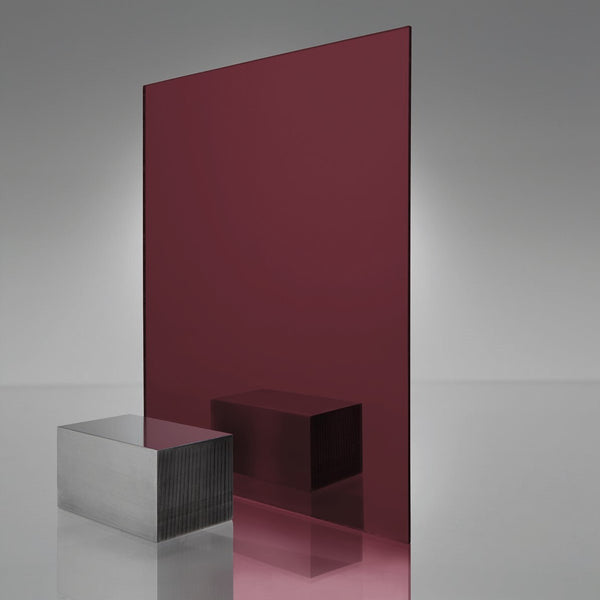 A5 Maroon Coloured Mirror Acrylic Sheet | 210mm x 148mm x 3mm | Perspex | Panel | Plexiglass