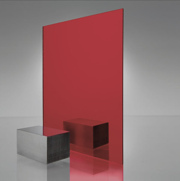 A5 Red Coloured Mirror Acrylic Sheet | 210mm x 148mm x 3mm | Perspex | Panel | Plexiglass