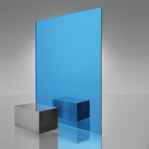 A5 Sky Blue Coloured Mirror Acrylic Sheet | 210mm x 148mm x 3mm | Perspex | Panel | Plexiglass