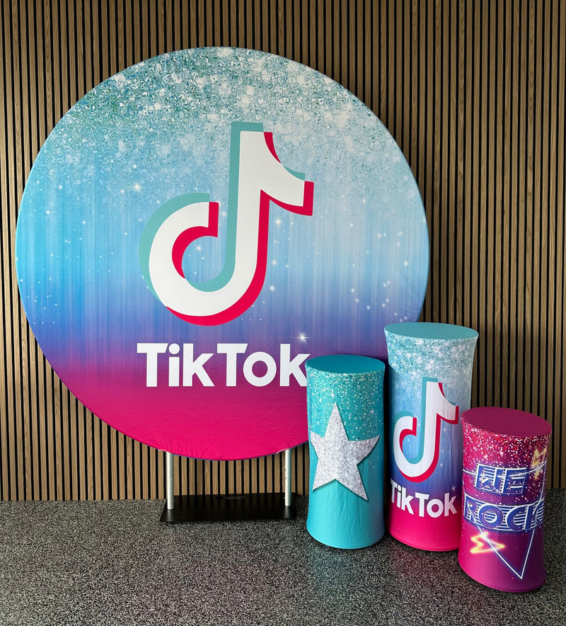 Tik Tok Party Backdrop (2m Diameter)