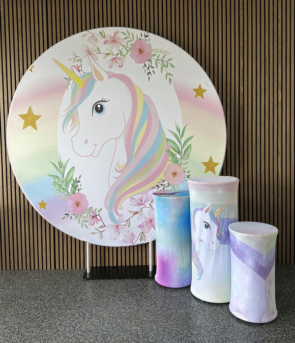 Unicorn Party Backdrop #3 (2m Diameter)