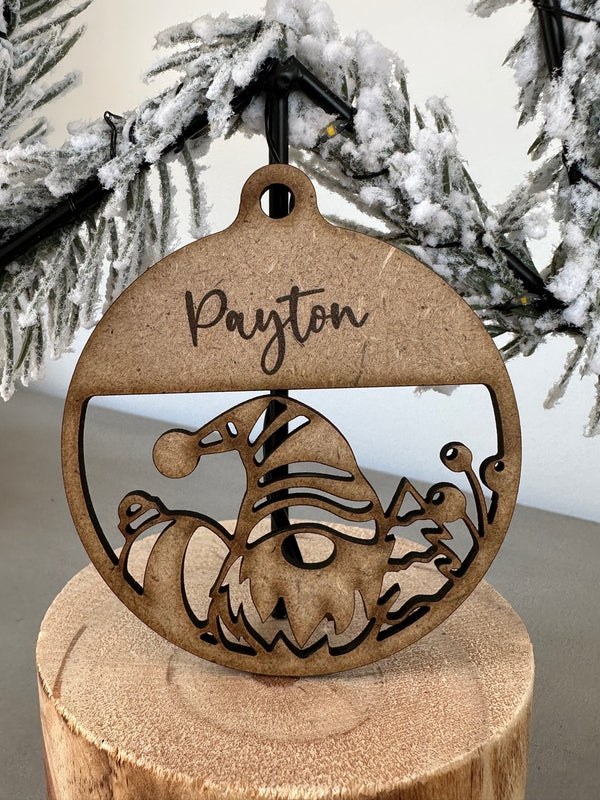 PERSONALISED CHRISTMAS BAUBLE ORNAMENT | HANGER | DOCORATION | XMAS | CUSTOM | PLYWOOD | #19