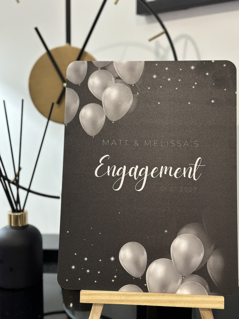 ENGAGEMENT ACRYLIC SIGN BOARD | PERSONALISED THEME | CELEBRATION | LOVE | WEDDING| E1