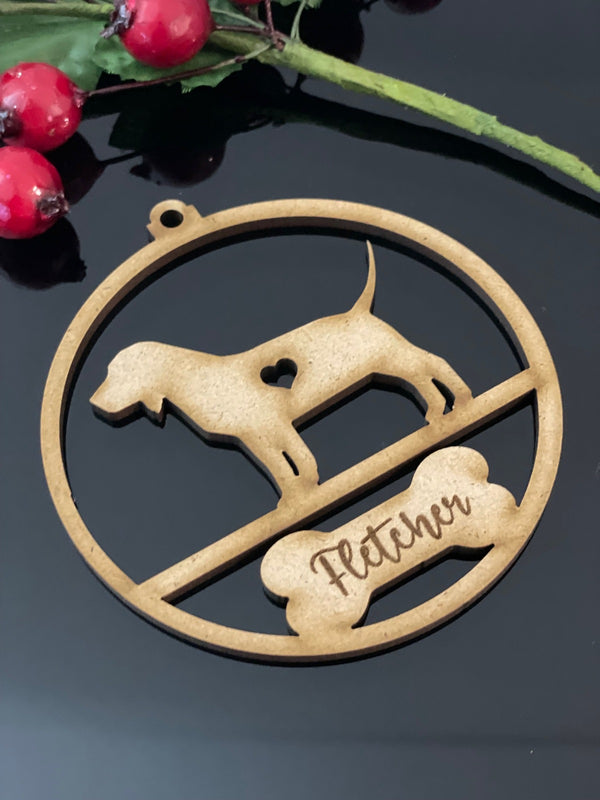 PERSONALISED BEAGLE CHRISTMAS BAUBLE ORNAMENT | HANGER | DOCORATION | XMAS | CUSTOM | PLYWOOD