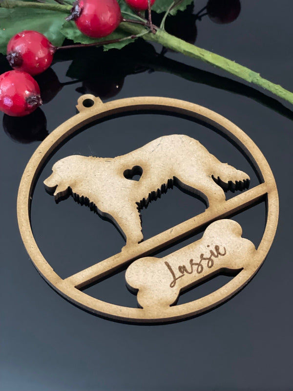 PERSONALISED BERNESE MOUTAIN DOG CHRISTMAS BAUBLE ORNAMENT | HANGER | DOCORATION | XMAS | CUSTOM | PLYWOOD