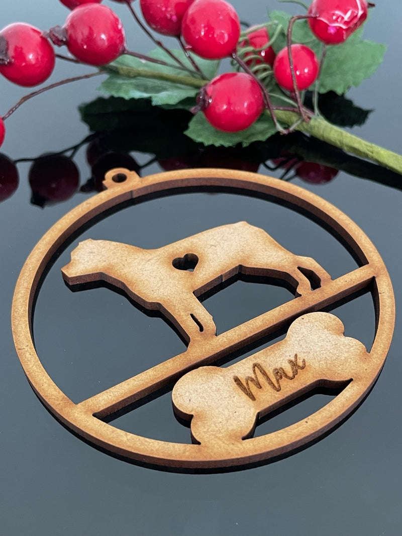 PERSONALISED ROTTWEILER CHRISTMAS BAUBLE ORNAMENT | HANGER | DOCORATION | XMAS | CUSTOM | PLYWOOD