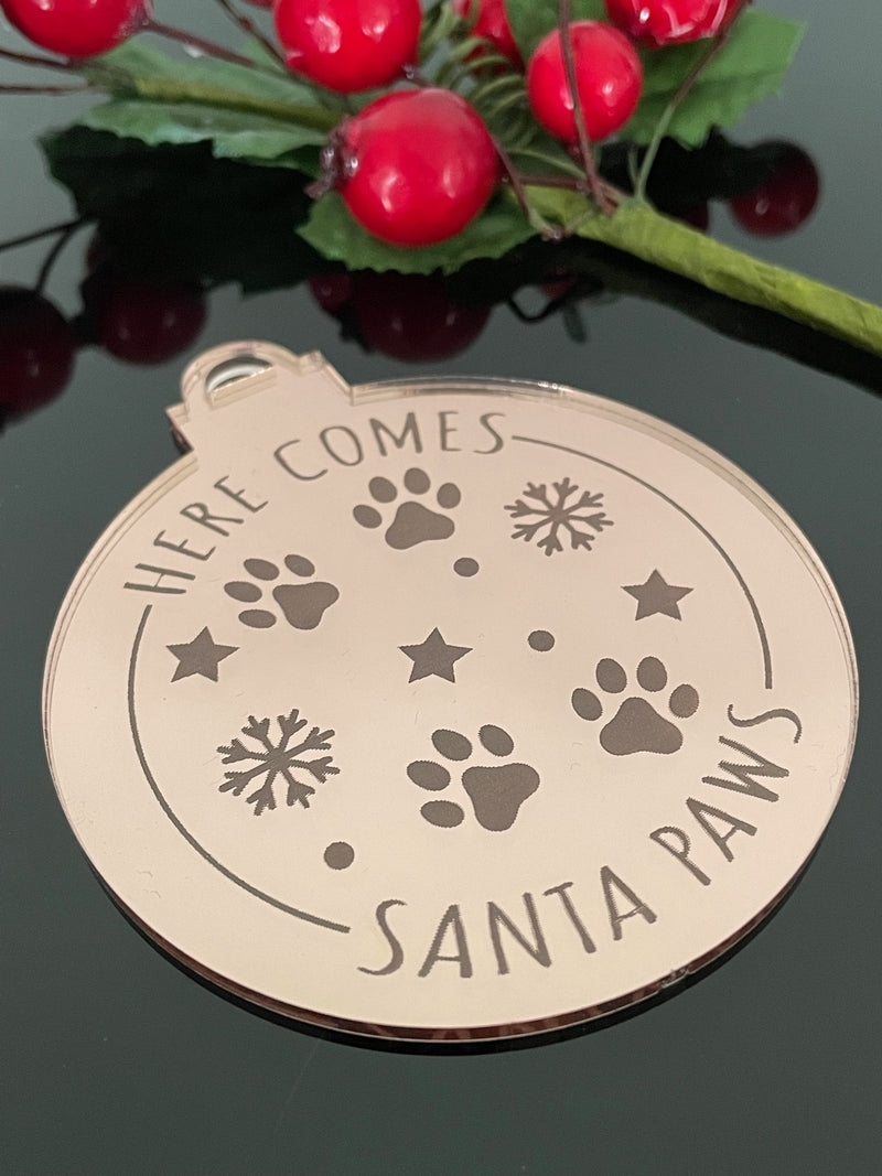 Puppy Paw Prints Bauble