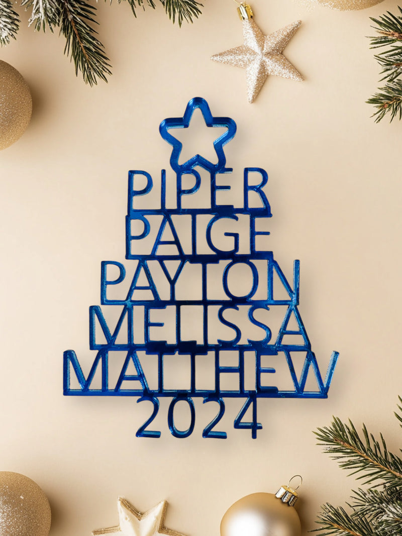 Personalised Name Mirrored Acrylic Christmas Tree Ornament | Premium | Xmas | Festive | Season