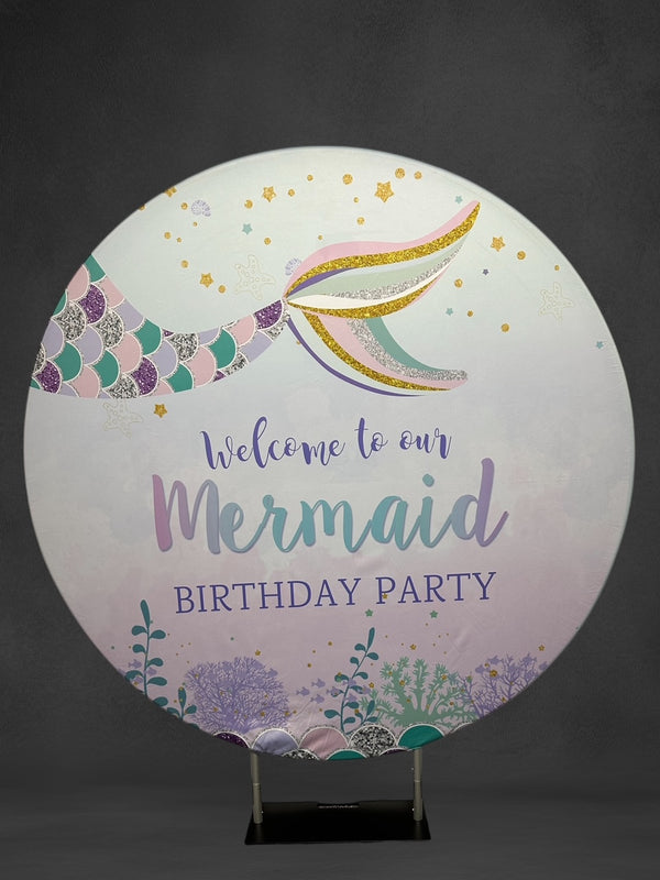 Mermaid Party Backdrop (2m Diameter)