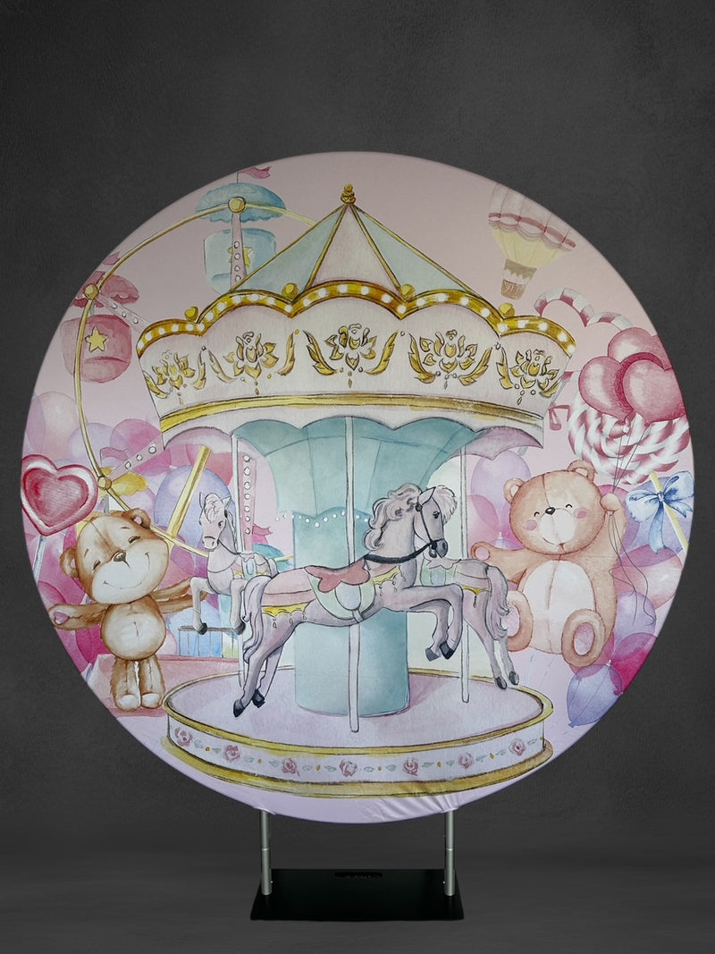 Baby Carousel Party Backdrop (2m Diameter)