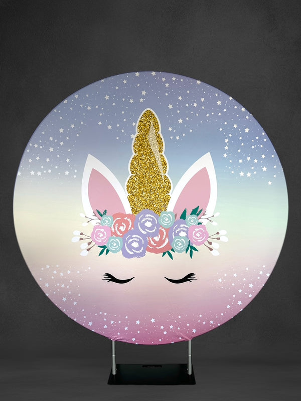 Unicorn Party Backdrop #2 (2m Diameter)