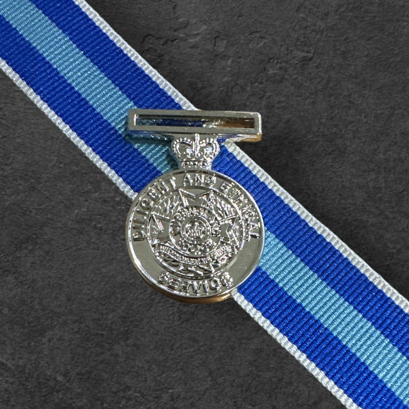 QPS Diligent & Ethical Service Medal (Miniature) | Unmounted - 15cm Ribbon