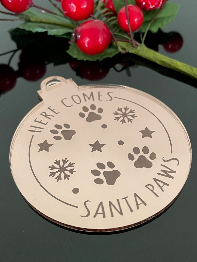 Puppy Acrylic Christmas Bauble