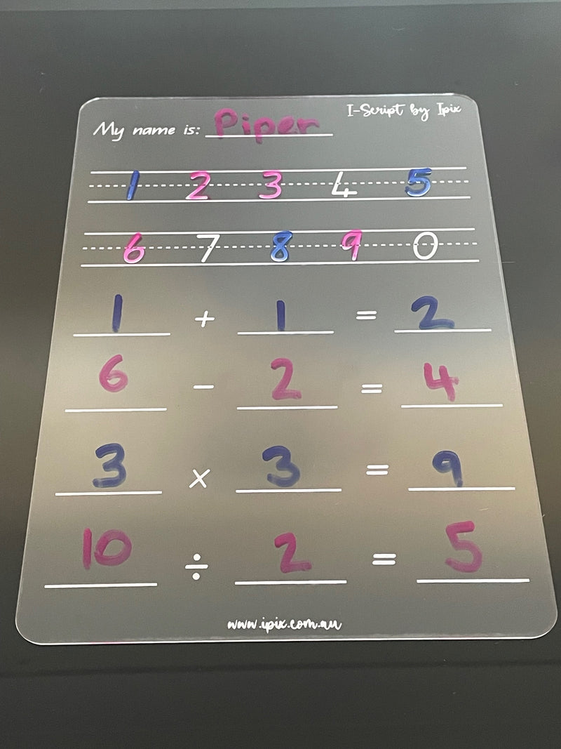 I-Scribe Learning Numbers Trace Board