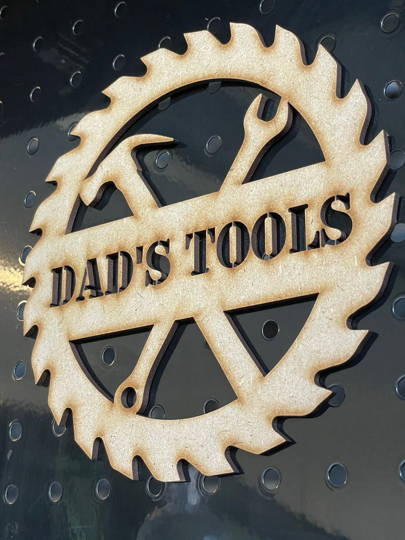 Dad's Tools Plywood Sign