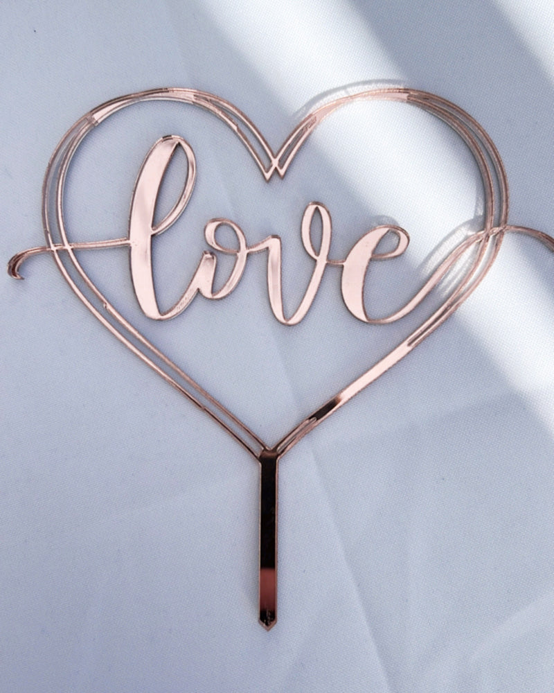 "Love" Cake Topper