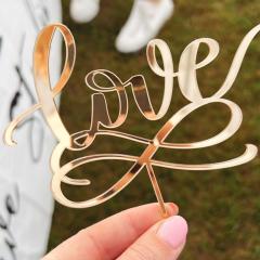 "Love" Cake Topper